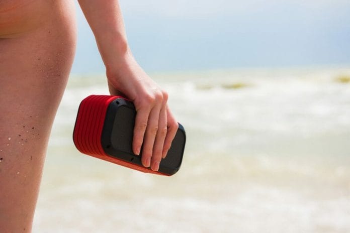 bluetooth speakers at the beach