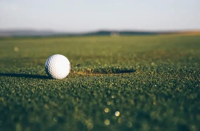 golf ball on lawn