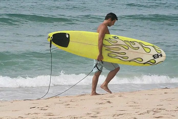 Beach Bum with Surfboard