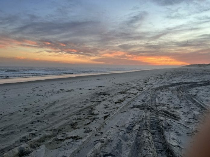 beach at sunset
