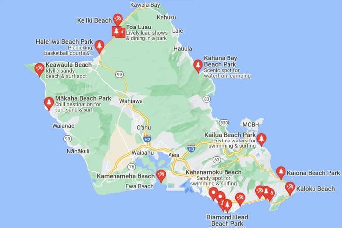 Best-Beaches-In-Oahu-Google-Maps